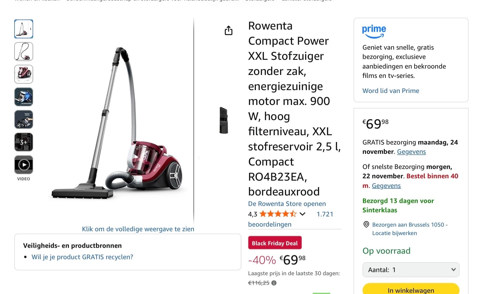 Rowenta Compact Power XXL Stofzuiger -40%