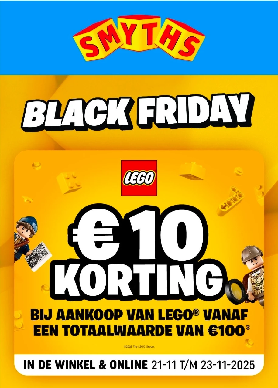Black Friday kortingen op LEGO + €10 éxtra korting