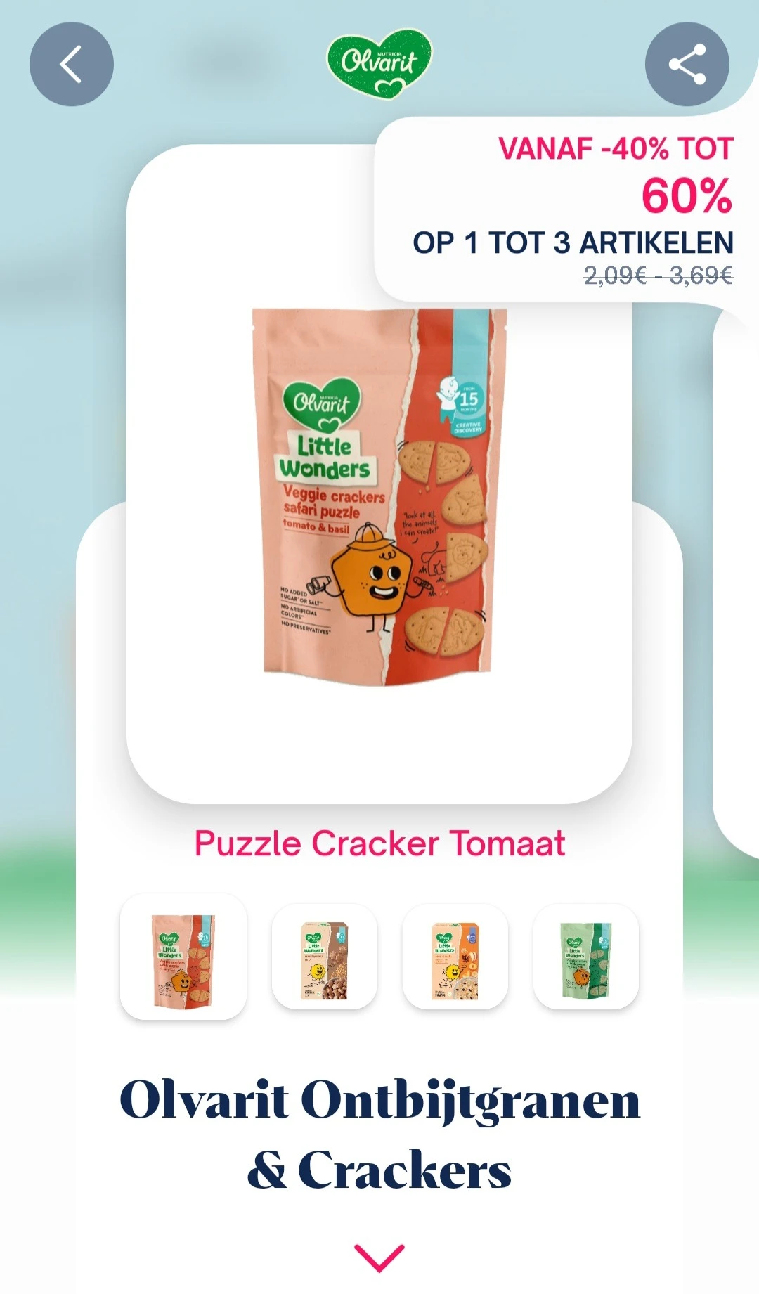 Olvarit onbijtgranen & crackers tot -60%