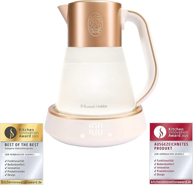Russell Hobbs Waterkoker Glas [1,7L, Temperatuurinstelling 40-100°C]