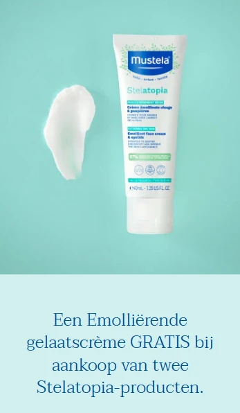 Gratis Stelatopia gezichtscrème t.w.v. €14,50 bij Mustela