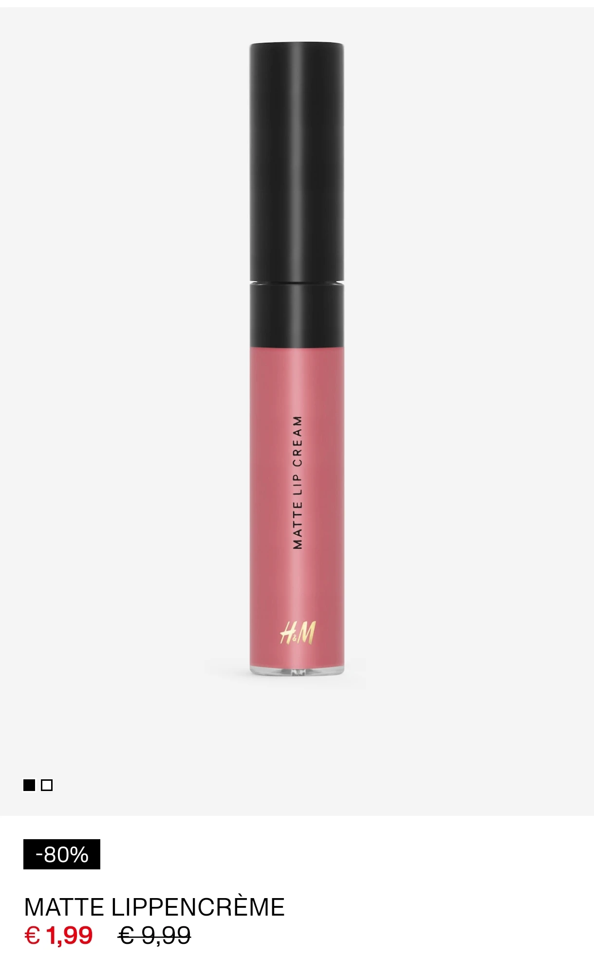 Matte lippenstift aan -80% bij H&M
