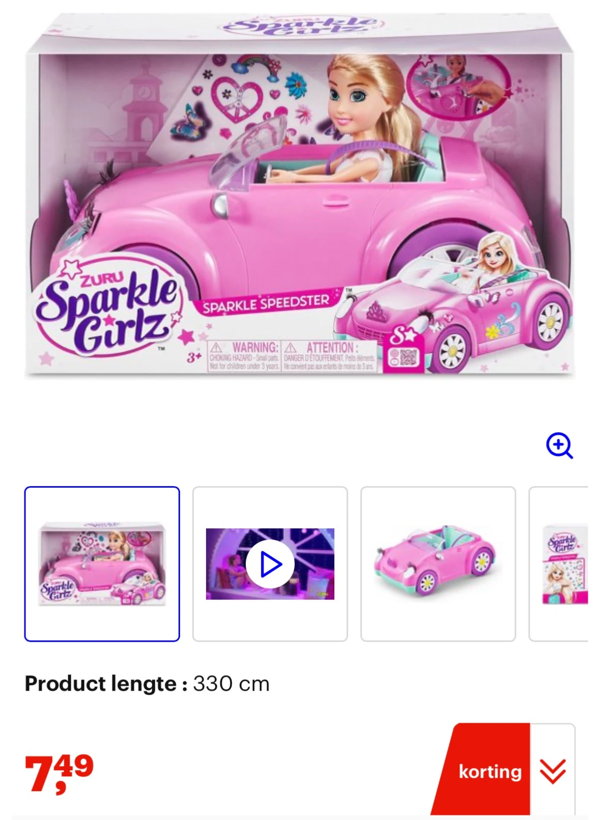 Sparkle Girlz Cabrio met pop