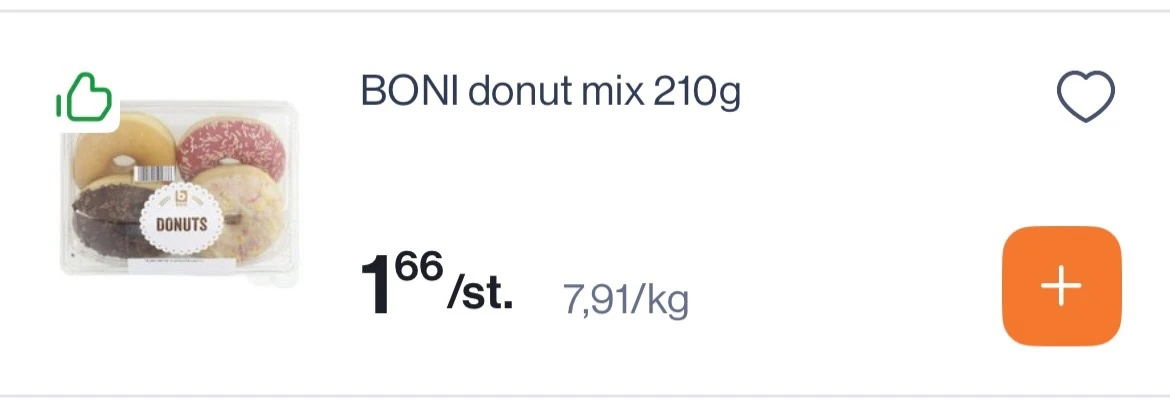 Boni donut mix 210 gram voor 1,66€/doosje ipv 3,99€