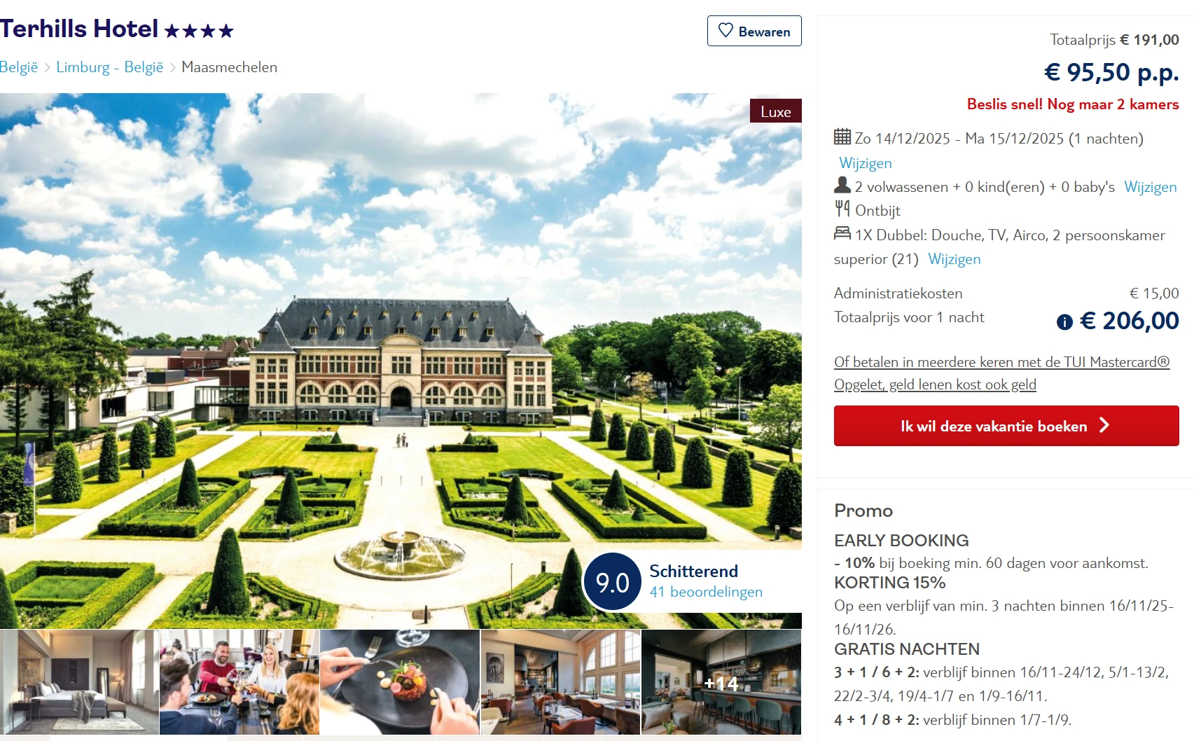 Gratis nachten + 30€ extra korting bij Tui