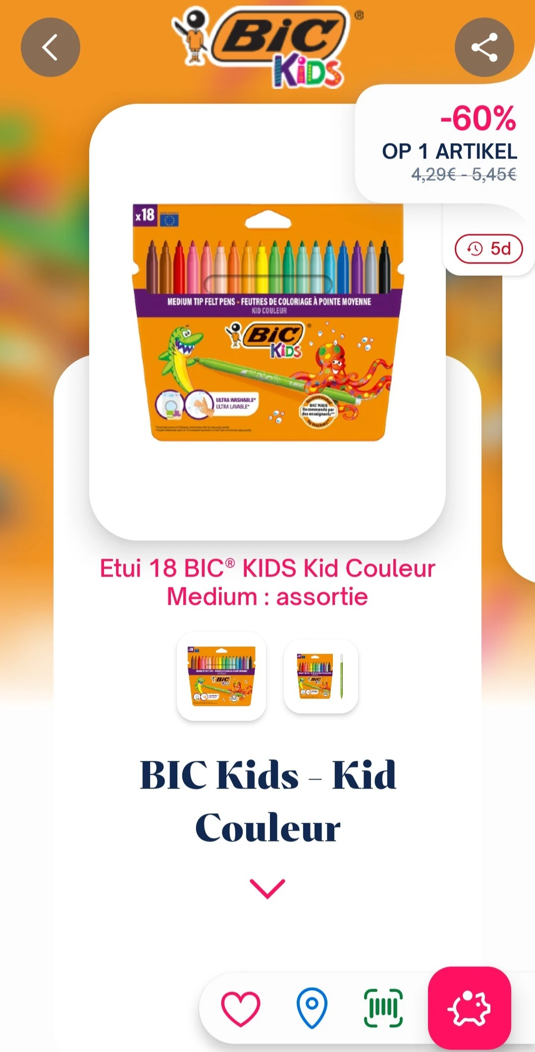 -60% op bic kids kid couleur