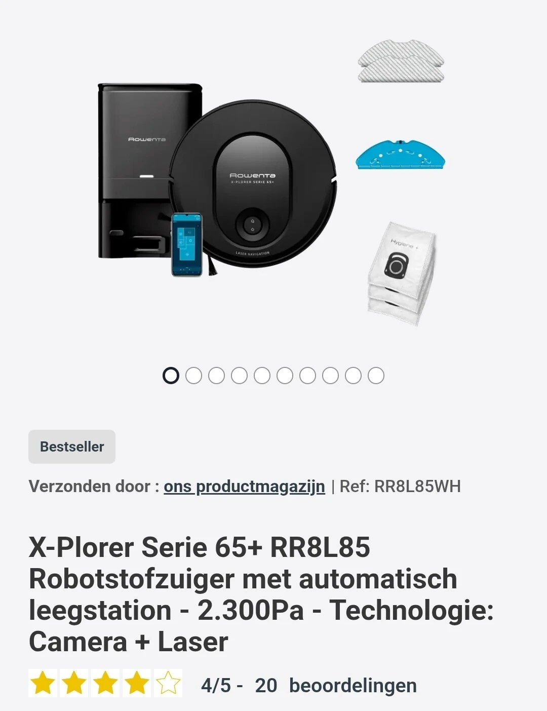 Rowenta X-Plorer Serie 65+ RR8L85 Robotstofzuiger