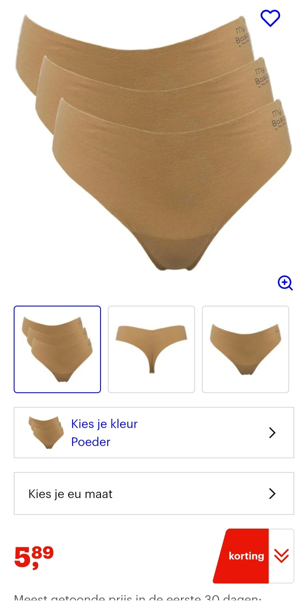 My basic by after eden poeder string 3-pack -61%