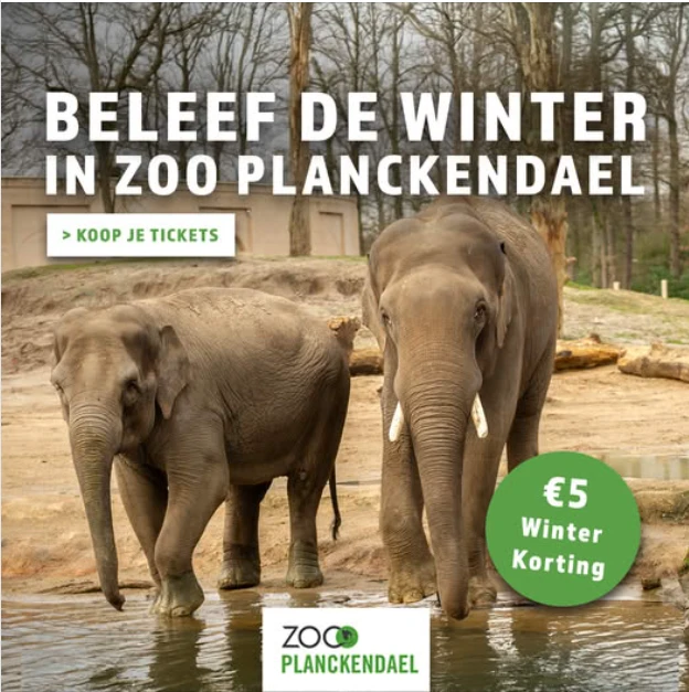 -€5,00 voor Zoo Antwerpen & Planckendael