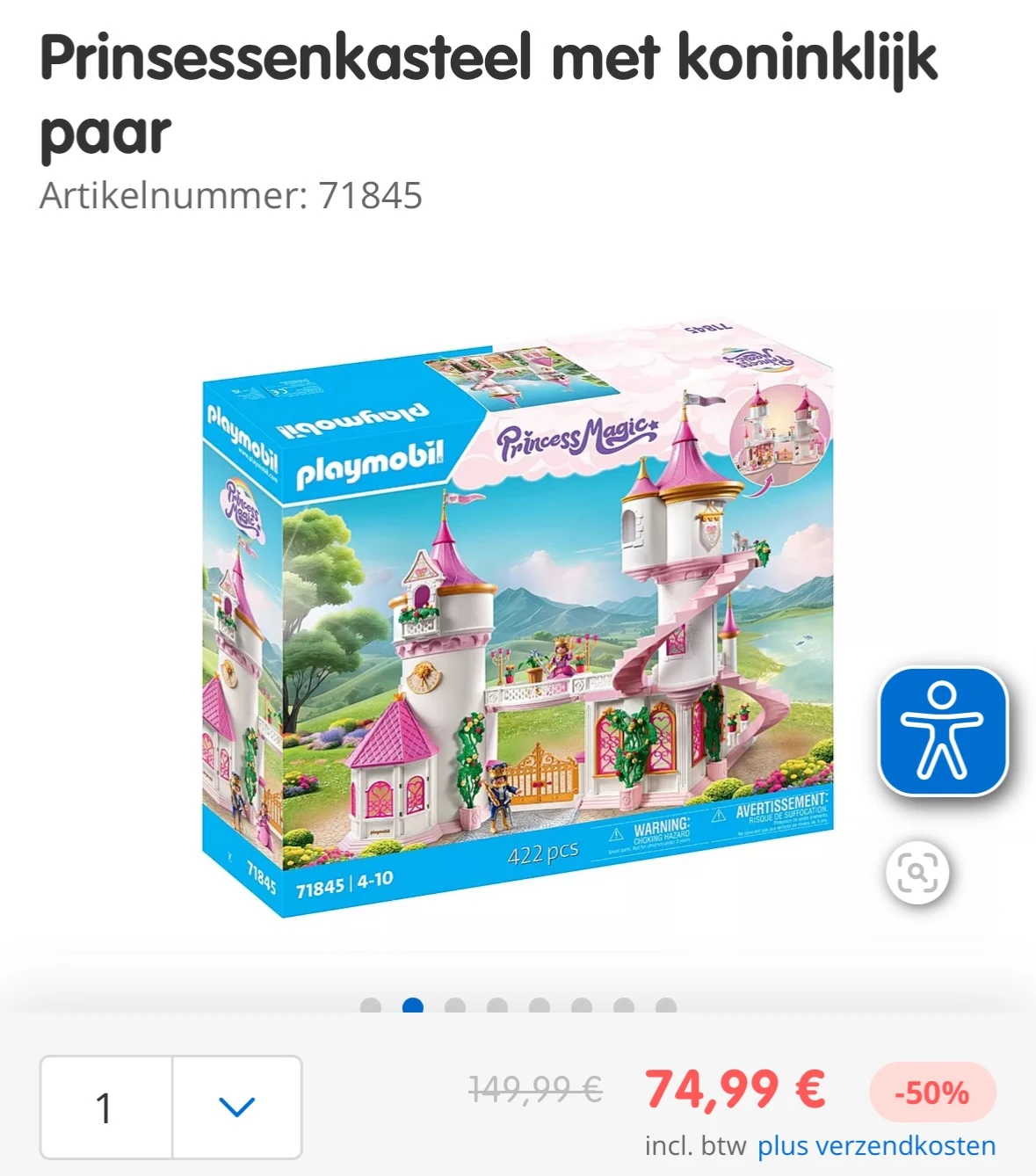 Playmobil Prinsessenkasteel -50%