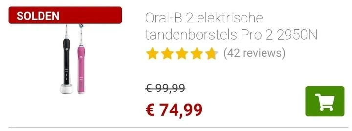 Collishop, 2 oral-B Pro 2 elektrische tandenb...