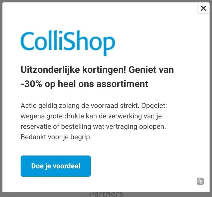 📣De Collishop uitverkoop is begonnen, -30% k...