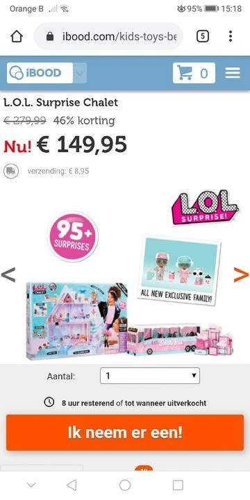 Lol surprise chalet nu super goedkoop bij ibo...