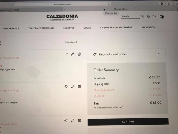 Nu bij Calzedonia webshop! 85€ voor 30 paar k...