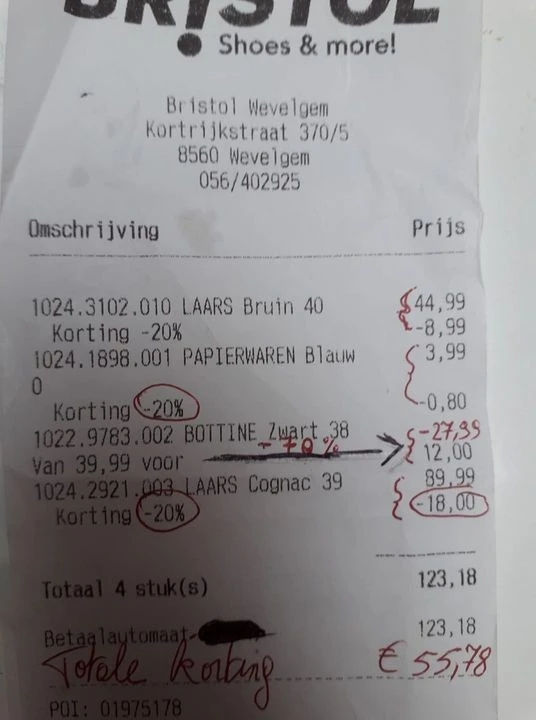 Omdat ik hier bon van had, vlug in deze schoe...