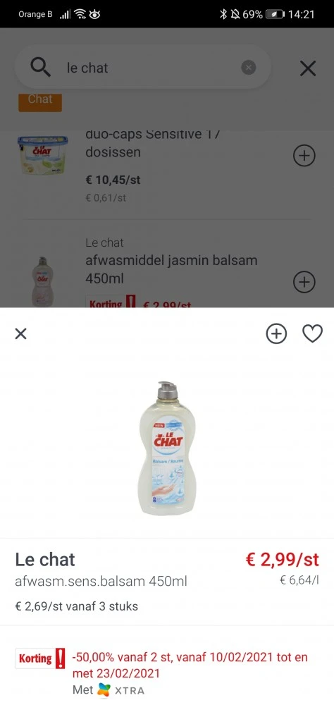 Koopje in de Colruyt. Le chat afwasmiddel van...