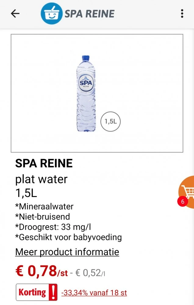 Collect&Go: Spa Reine rode prijs & -33,34% Xt...