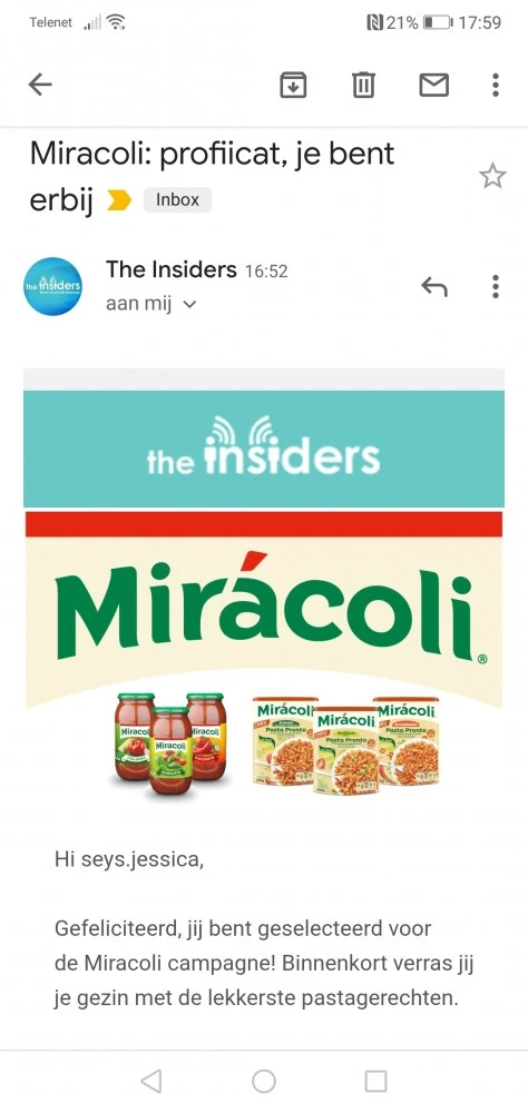 Yes we mogen weer testen dankzij the insiders...