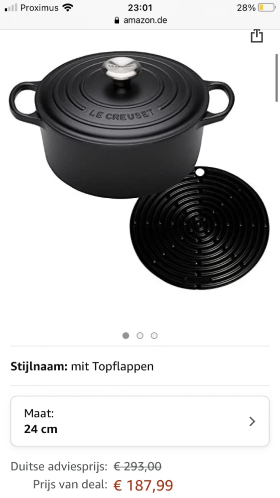 Le Creuset gietijzer braadpan Signature rond...