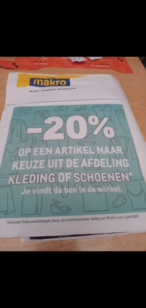 Aangekondigd op de makro folder envelop. 20%...