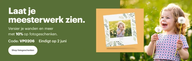 10% korting op je fotogeschenken bij vistapri...
