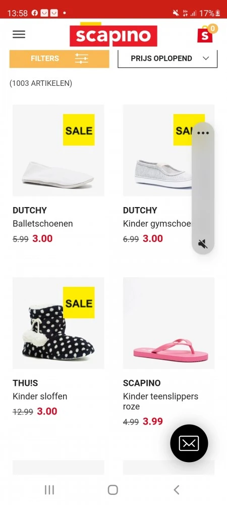 Scapino tot -70% Nu nog maar 3€ voor deze kin...