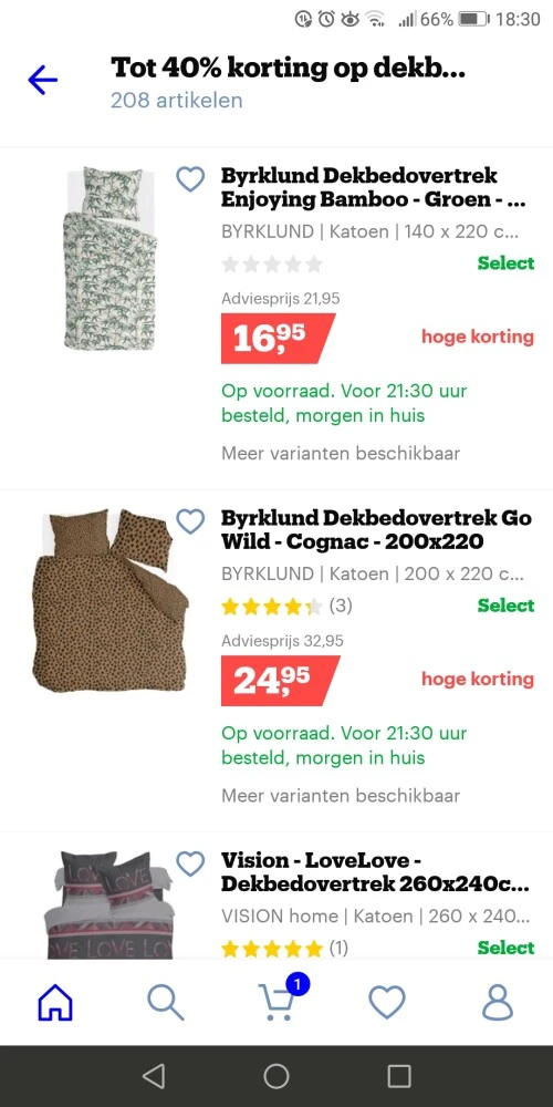 Tot 40% korting op een selectie dekbedovertre...