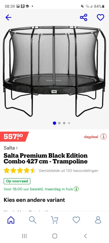 Salta trampoline 557,57€ op bol.com Mooi koo...