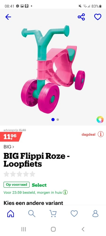 Loopfietsje op bol.com Steviger dan die uit B...