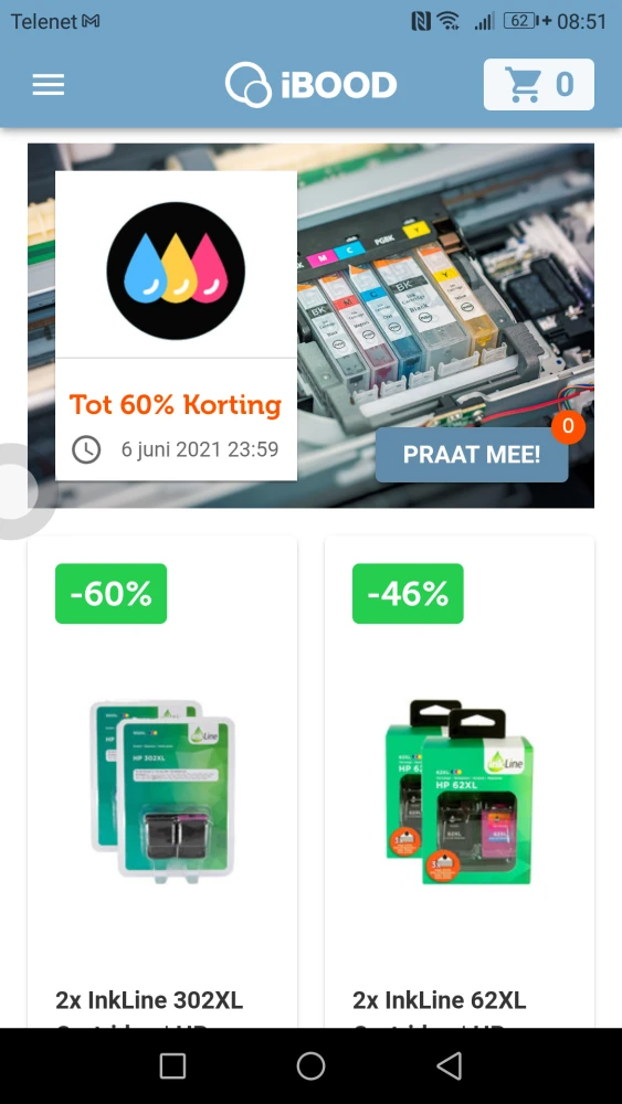 Inktcartridges tot 60% korting op cartridges...
