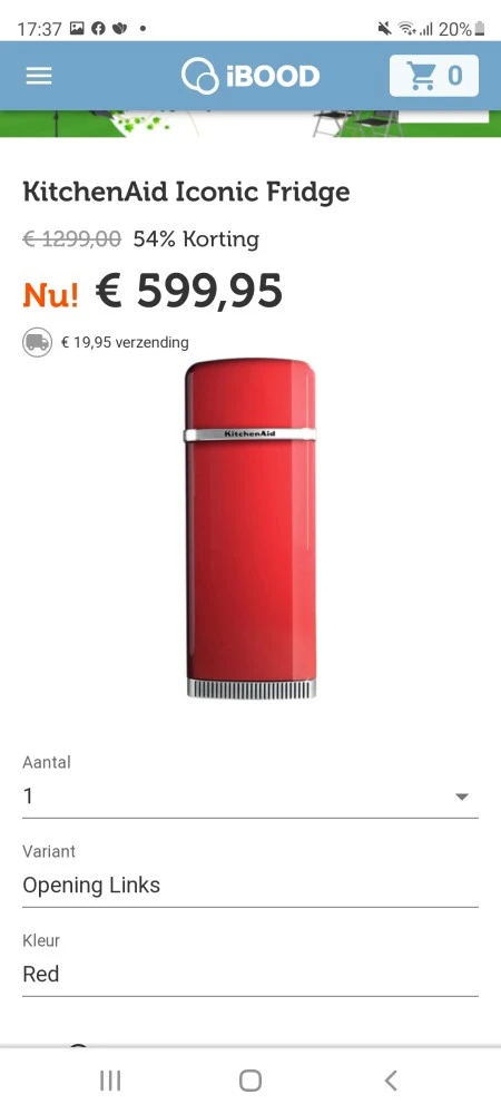 Kitchenaid iconic koelkast nu bij ibood.com a...