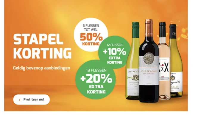 Stapelkorting bij wijnvoordeel https://www.w...