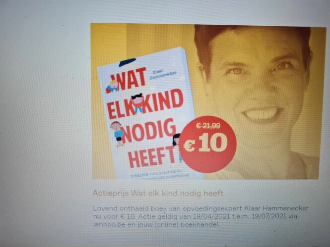 Bij lannoo.be nu 10€ ipv 21,99€ voor het boek...