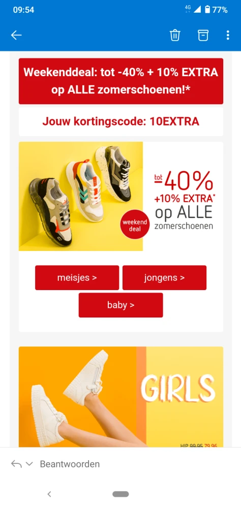 Weekenddeals Bij kleertjes.com krijg je met d...