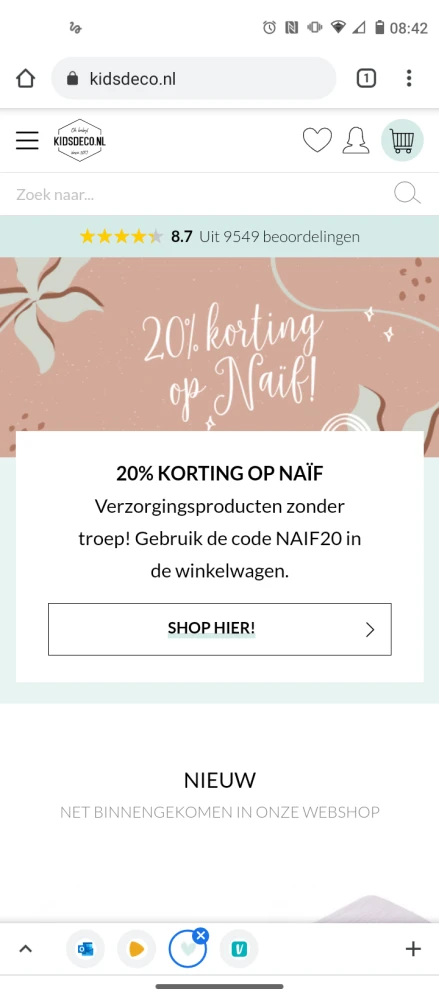 20% korting op naïf verzorgingsproducten www....