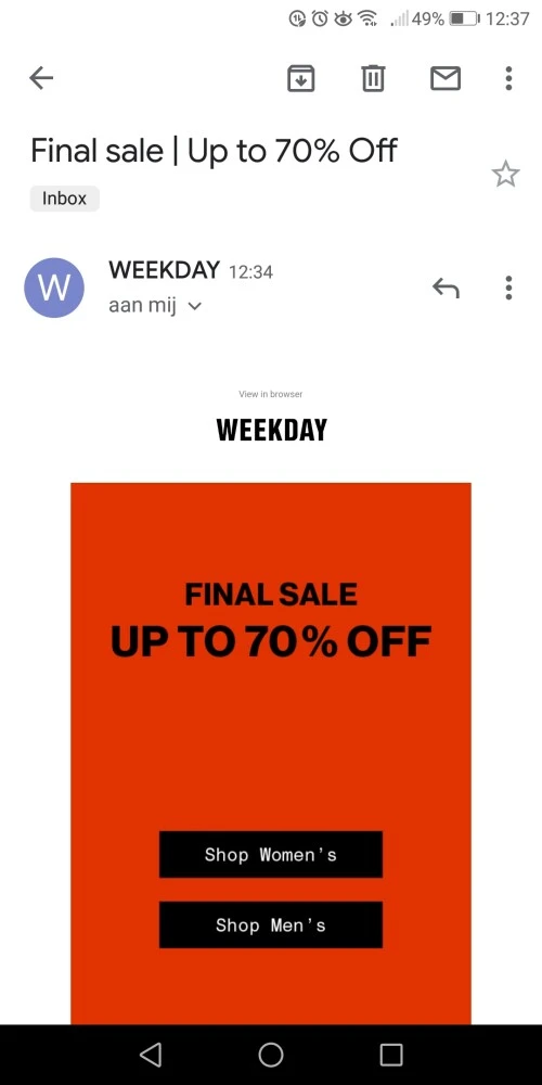 Final sale bij Weekday (nieuwe items toegevoe...