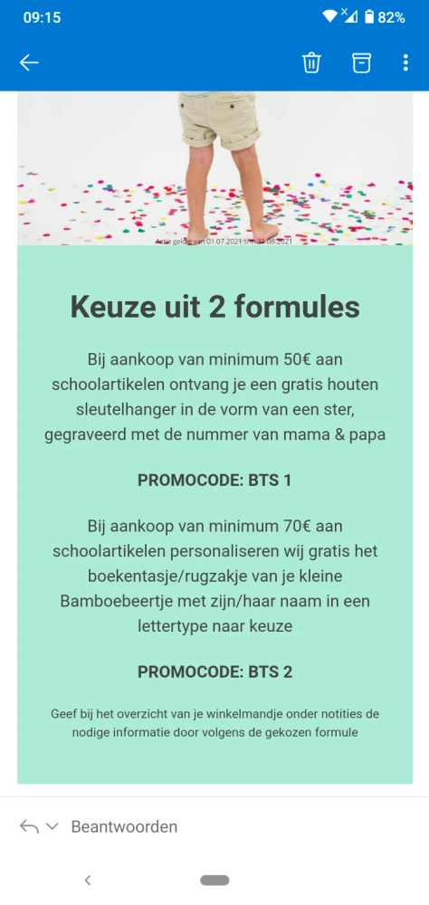 Bij bamboebeertje: Bij aankoop van minimum 70...