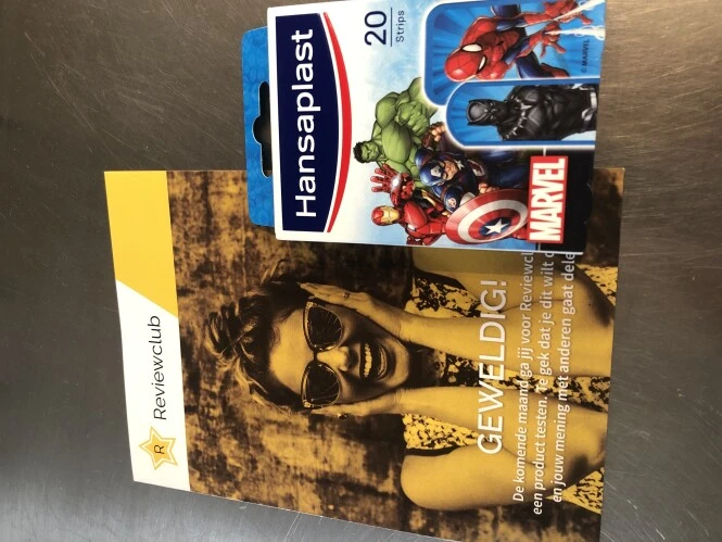 Gratis via reviewclub de pleister uitproberen...
