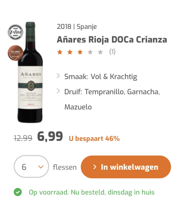 Bij Wijnvoordeel allerlei promo’s onder het t...