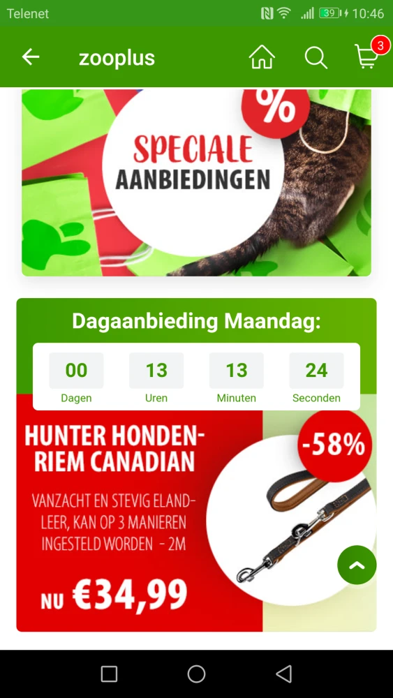 Dagaanbieding: Hunter Hondenriem canadian nu...