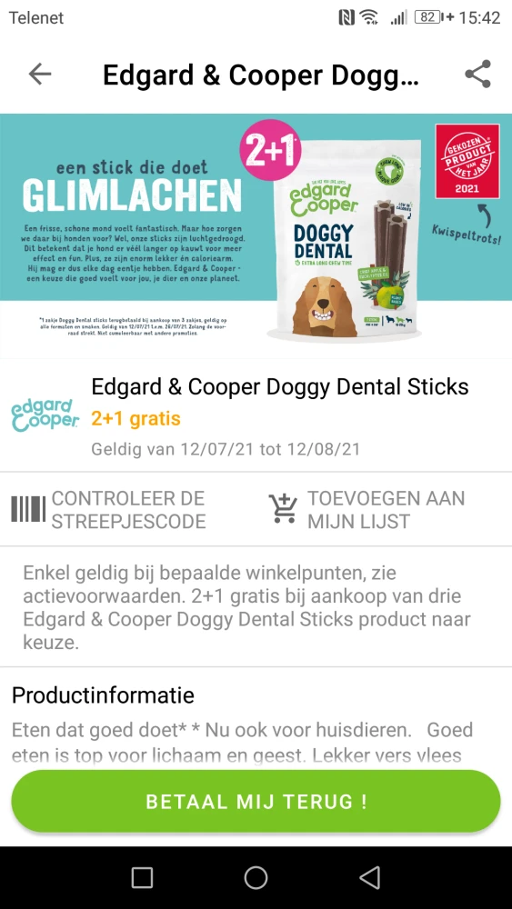 2+1 gratis dental sticks v Edgard & Cooper te...