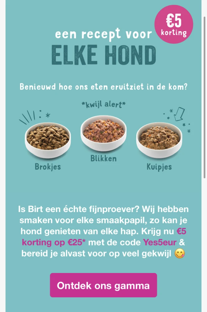 Bij online aankoop bij Edgard & Cooper ontvan...