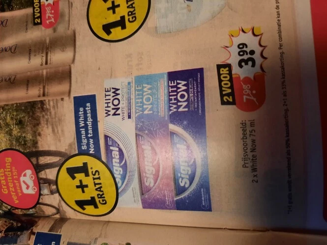 Kruidvat volgende week signal white now 1 + 1...