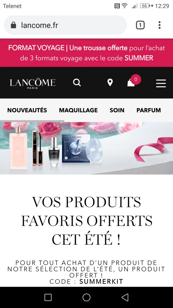 -25% vanaf 50€ aankoop. https://www.lancome....