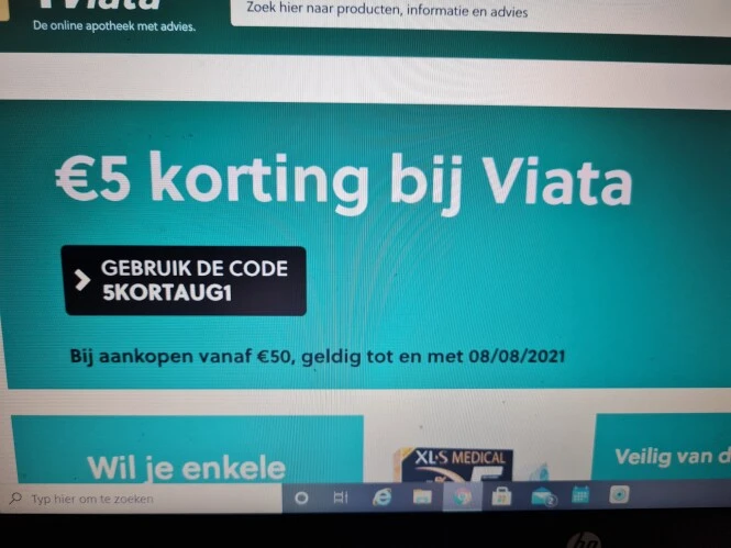 Bij Viata.be nu 5€ korting bij aankoop vanaf...