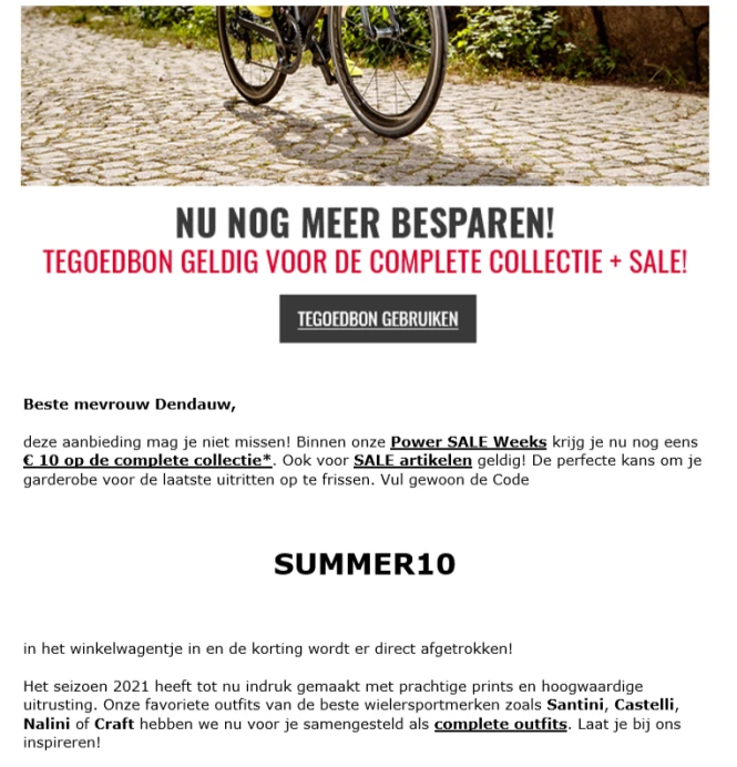 Bij bobshop krijg je met de code SUMMER10 €10...