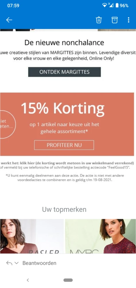 Bij Peter Hahn krijg je met de code FeelGood1...