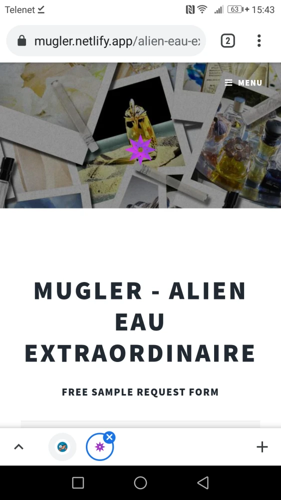 Gratis staaltje aanvragen v MUGLER - ALIEN EA...