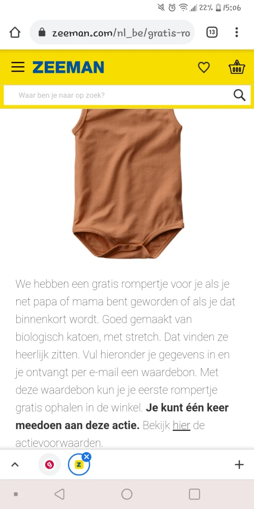 Gratis romper / body voor de aanstaande mamas...