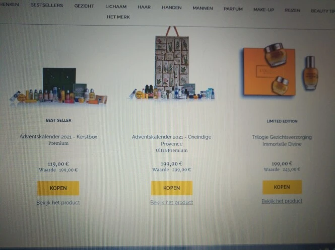 Tot -40% op geschenksets v L'occitane tot ein...